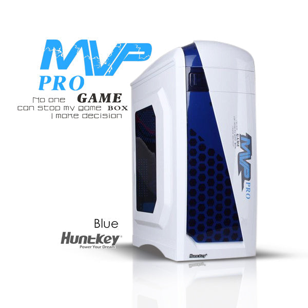 Mvp Pro Gaming Computer Chassis - Blue (No Psu Included, No Fan Included)