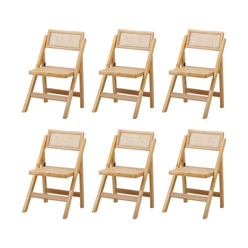 180cm Rectangular Dining Table with 4PCS Dining Chairs Foldable Natural