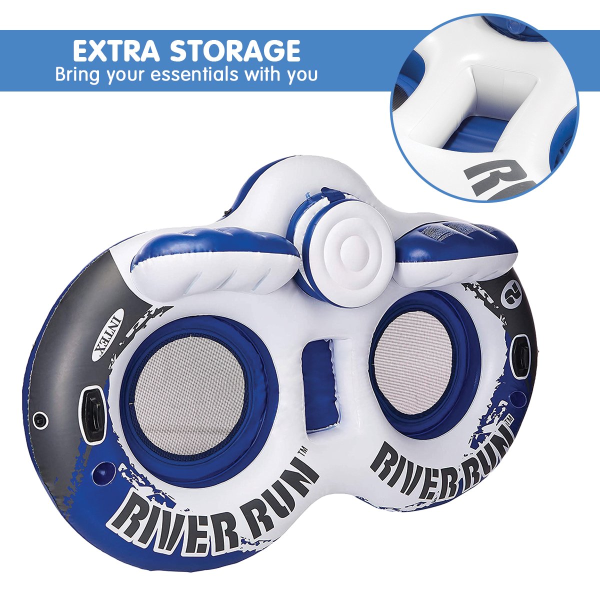 River Run II Inflatable Water Tube with Ice Cooler
