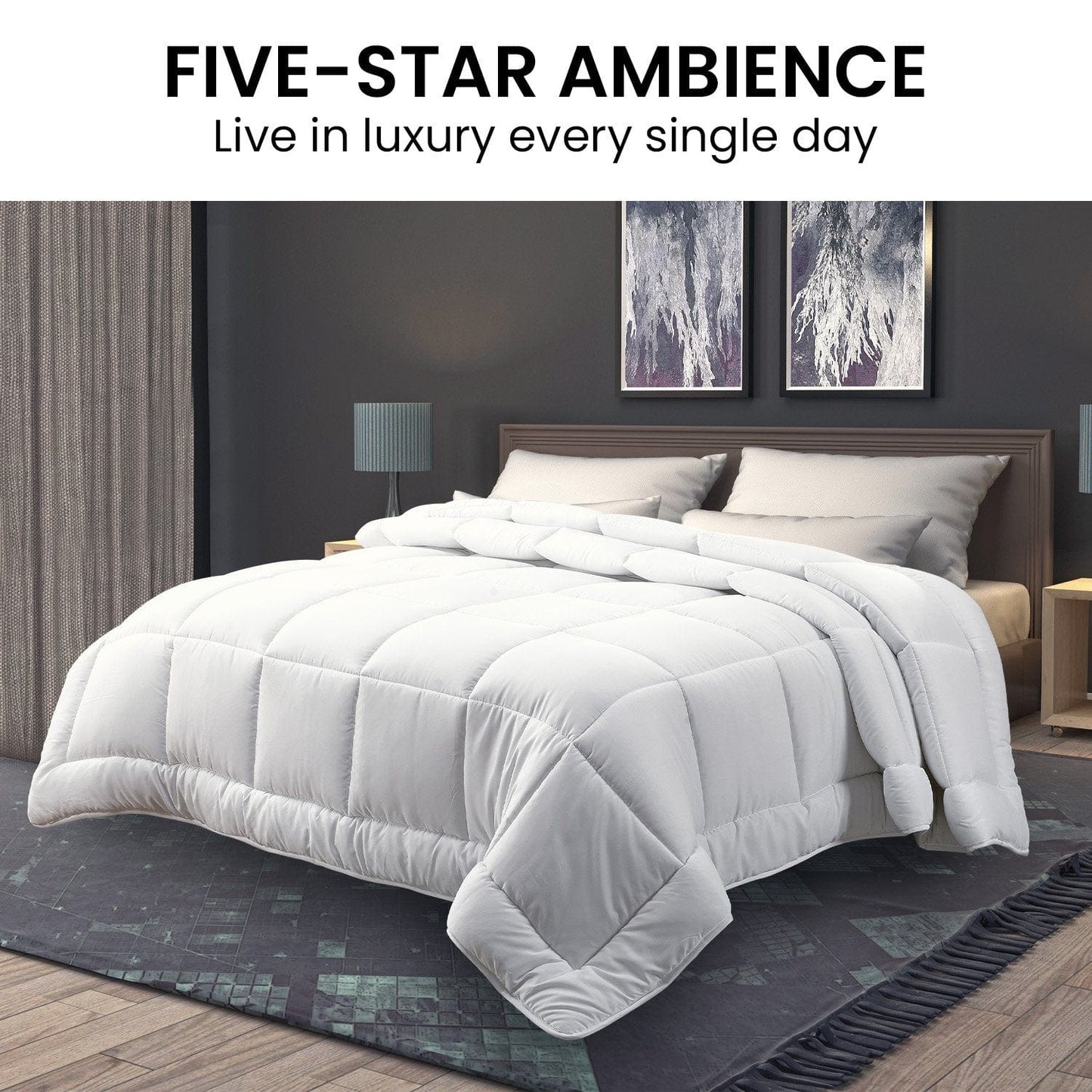 800GSM Goose Down Feather Comforter Doona - Queen