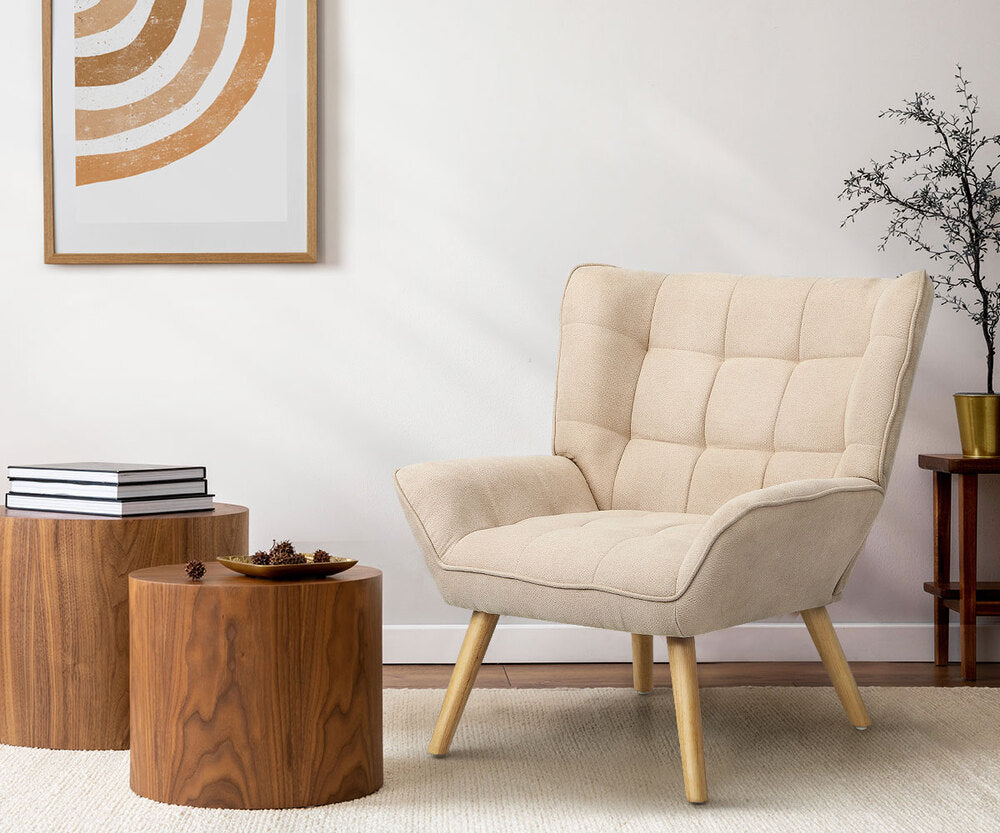 4x Armchair Sofa Lounge Sherpa Upholstered Tub White