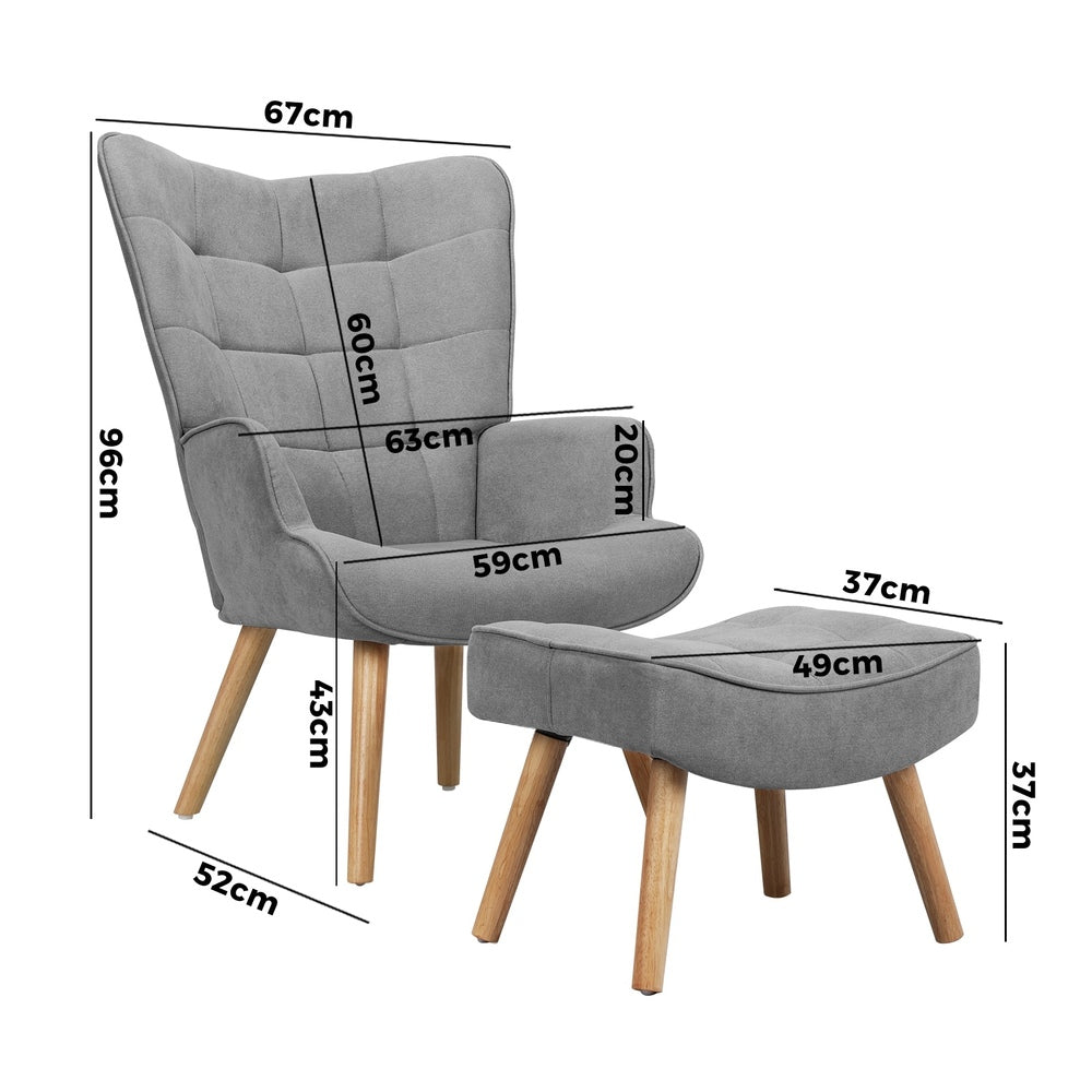 4x Armchair Lounge Chair Ottoman Sherpa Sofa White