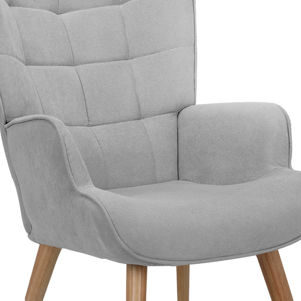 4x Armchair Lounge Chair Ottoman Sherpa Sofa White
