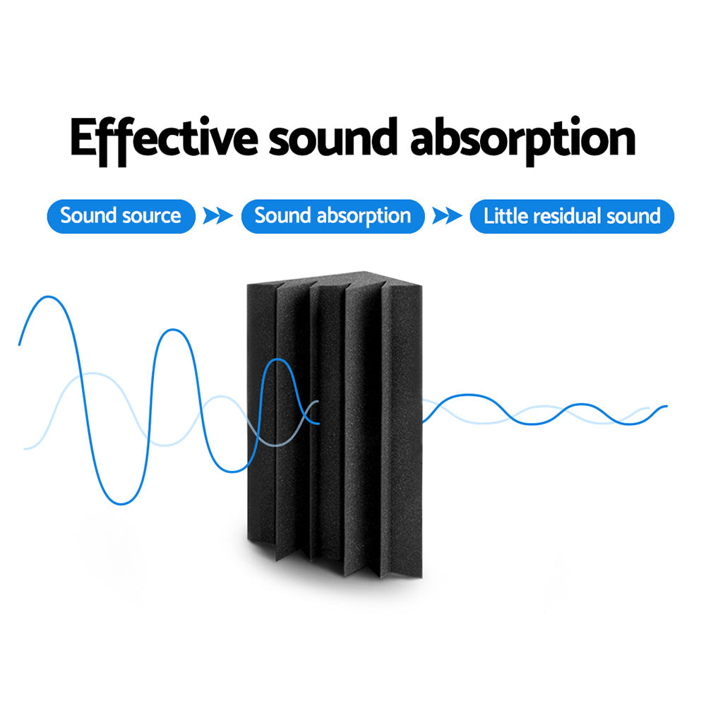 Acoustic Foam 20Pcs Corner Bass Trap Sound Absorption Proofing Treatment