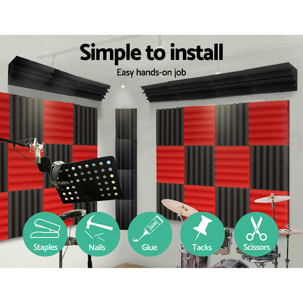 Acoustic Foam 20Pcs Corner Bass Trap Sound Absorption Proofing Treatment