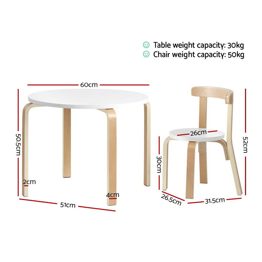 3Pcs Kids Table And Chairs Set Activity Toy Play Desk