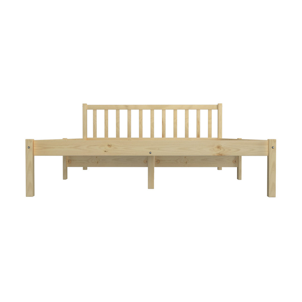 Wooden Bed Frame Mattress Base Slat Support Platform Bed