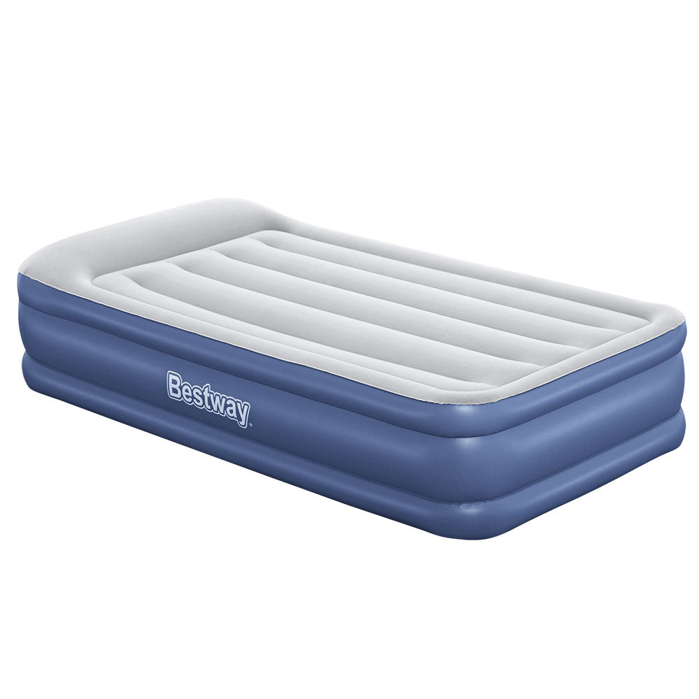 Air Mattress Inflatable Bed 46Cm Airbed Single Blue