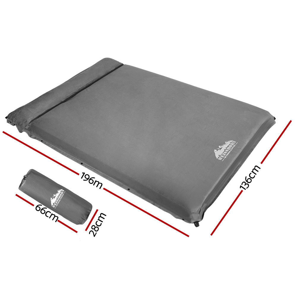 Self Inflating Mattress 10Cm Camping Sleeping Mat Air Double Grey