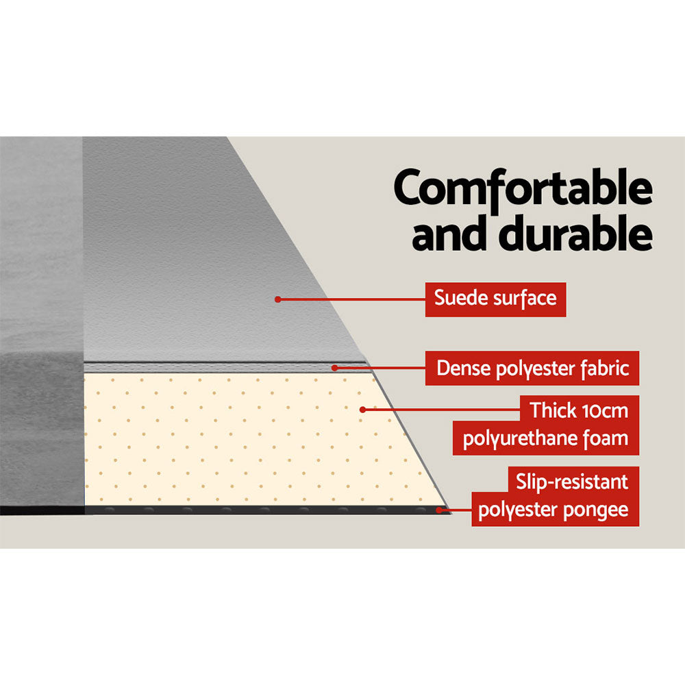 Self Inflating Mattress Camping Mat Air Bed Double Set Grey