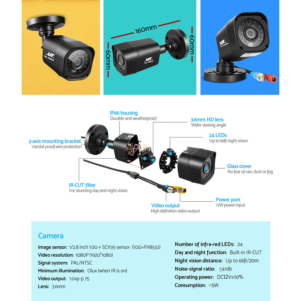 8Ch Dvr 4 Cameras Advanced Surveillance Solution