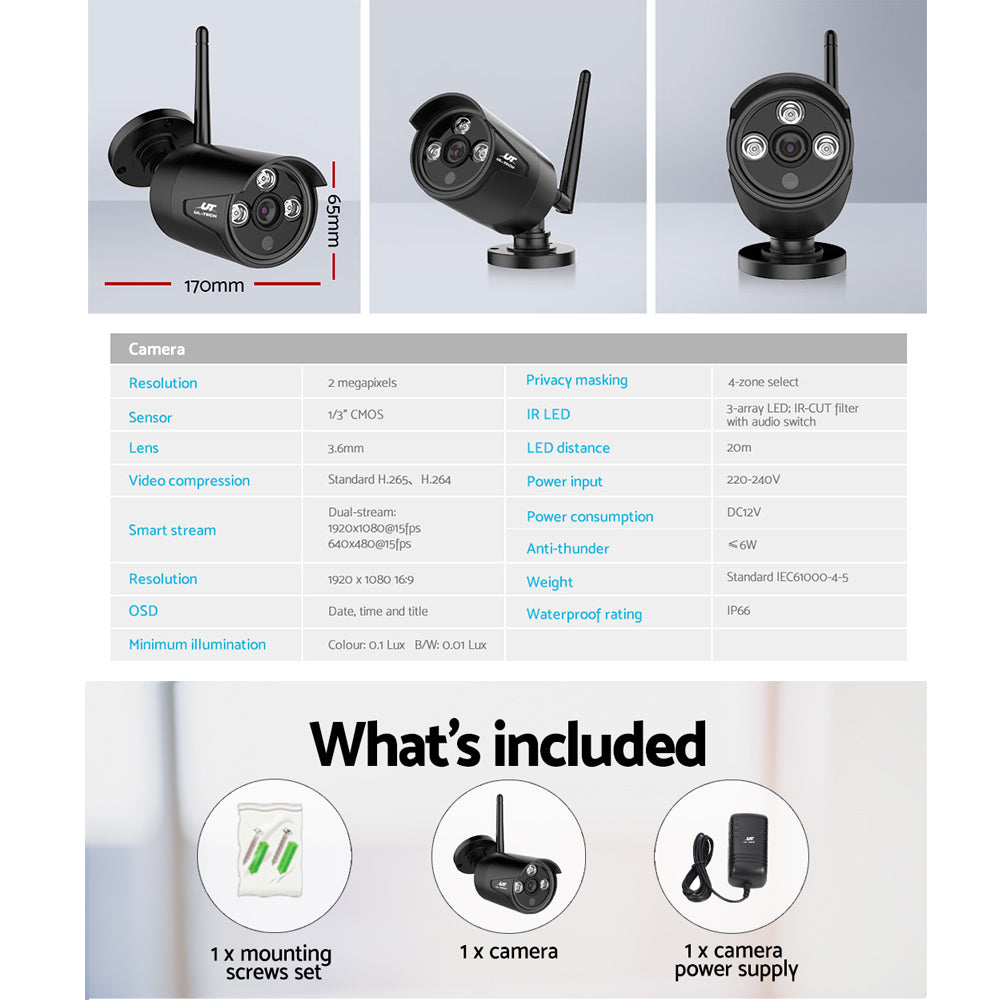 Wireless Cctv 3Mp Camera Bullet