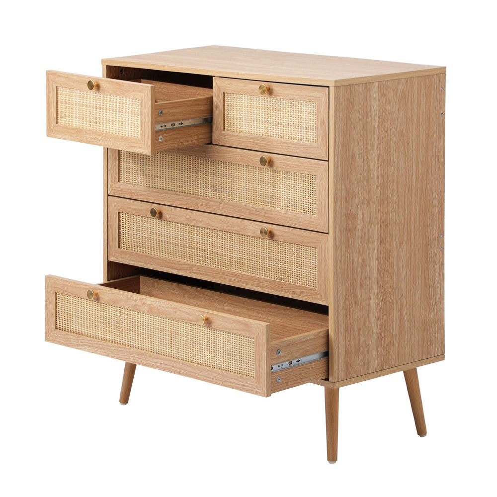 8 Chest of Drawers Dresser Tallboy Rattan