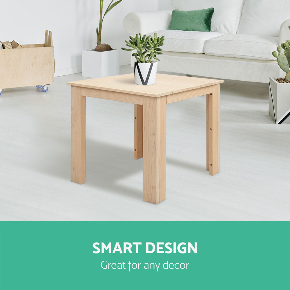 Wooden Coffee Side Table - Outdoor Camping Natural