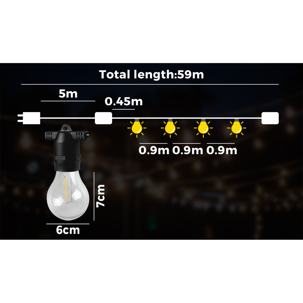 LED Festoon String Lights Wedding Party Outdoor