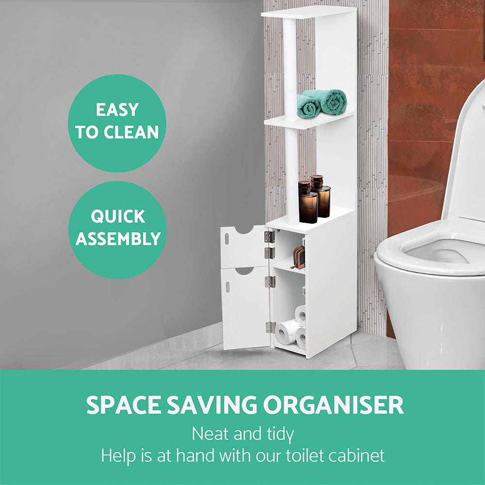 Bathroom Cabinet Storage 118Cm Shelf White