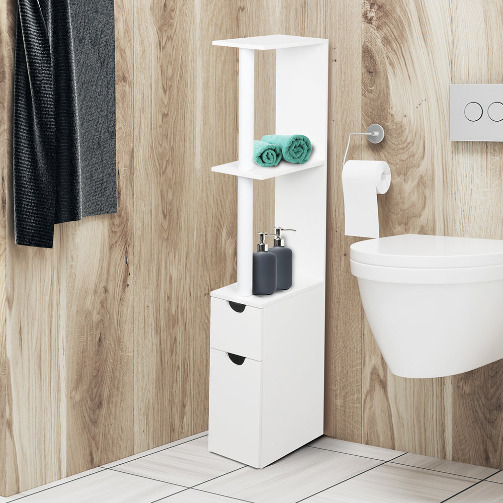 Bathroom Cabinet Storage 118Cm Shelf White