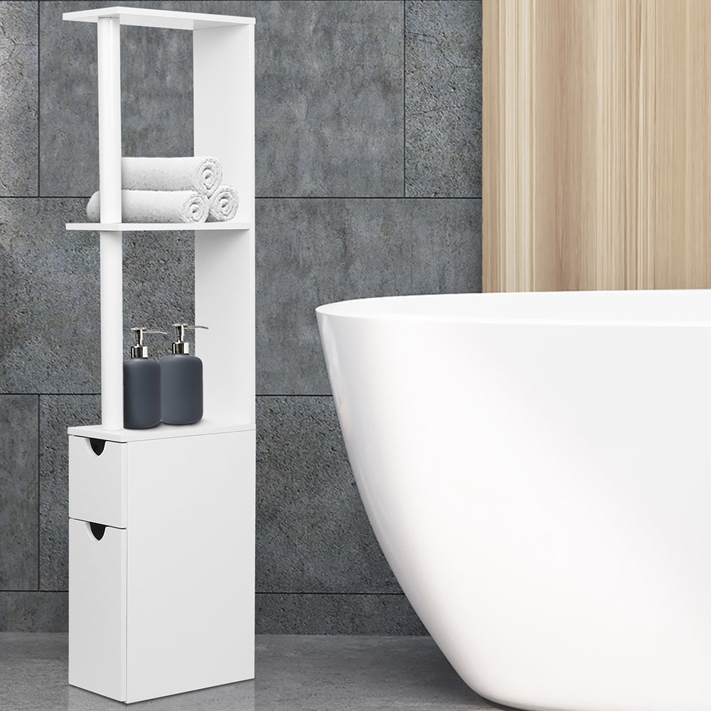 Bathroom Cabinet Storage 118Cm Shelf White