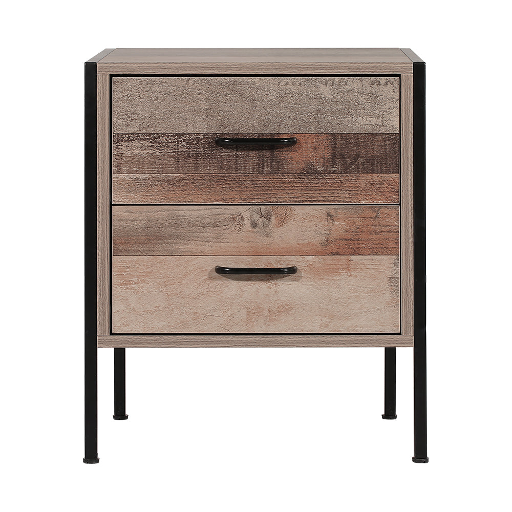 Bedside Table 2 Drawers - Barnly