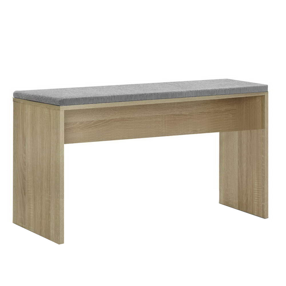 Dining Bench Upholstery Seat Wooden Chair Oak 90Cm