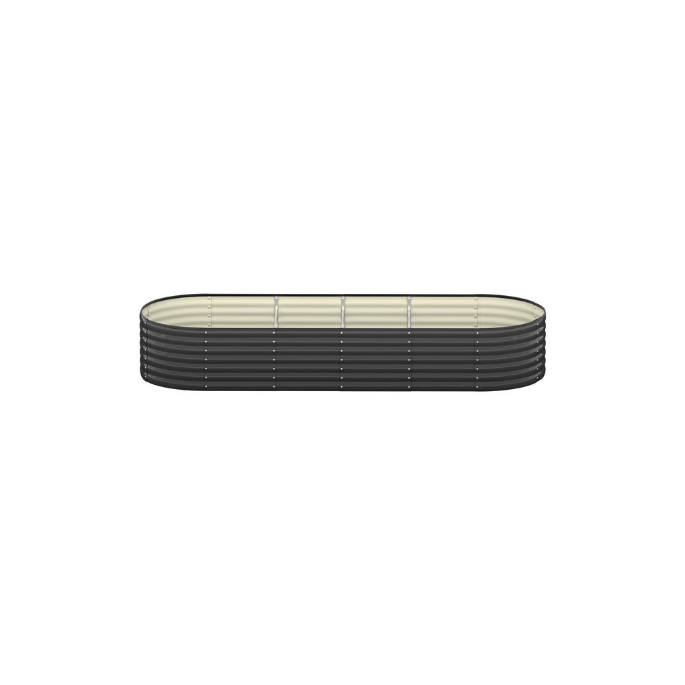 Raised Garden Bed Beds Kit Planter Oval Galvanised Steel