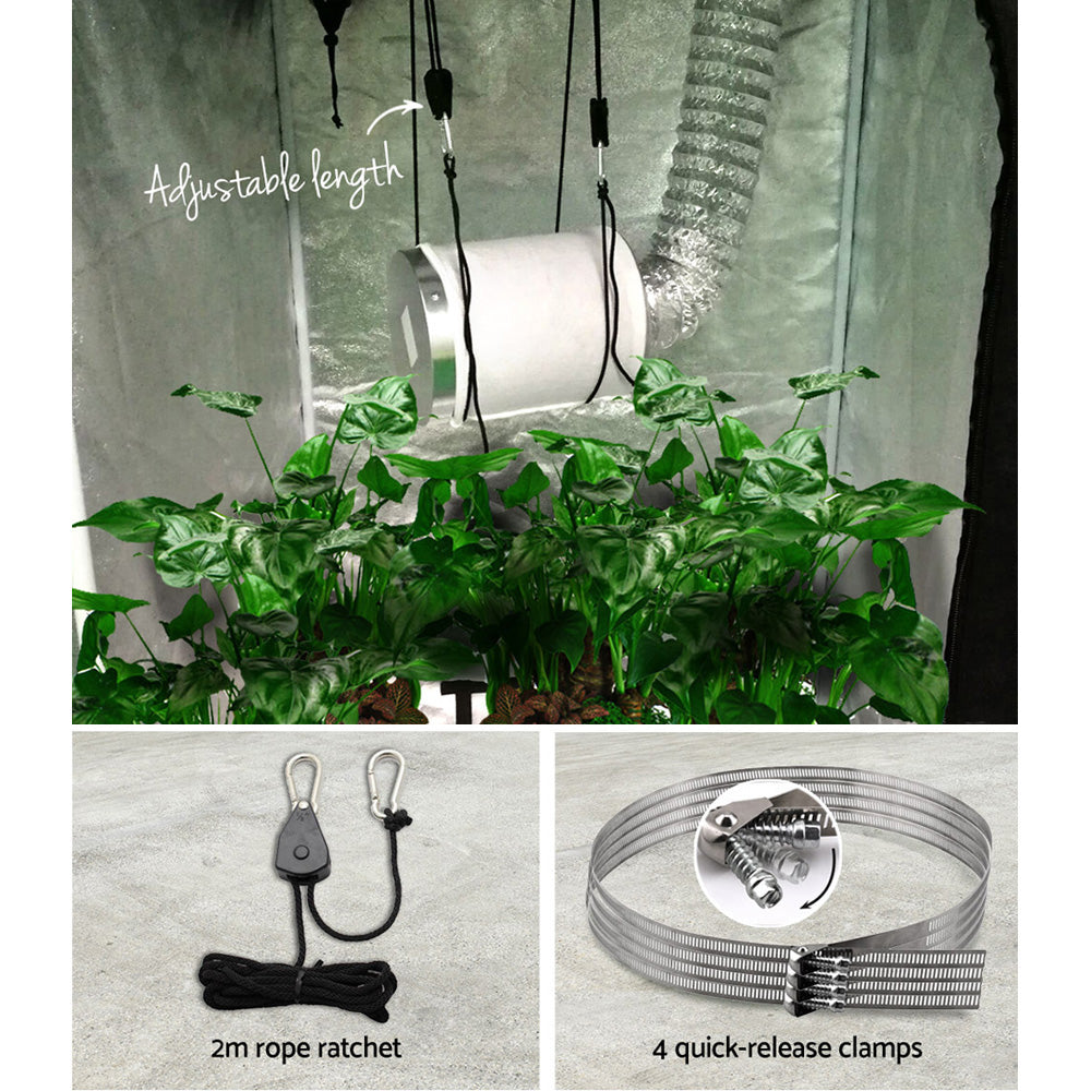 6" Ventilation Kit with Fan, Carbon Filter & Duct - Hydroponics Grow Tent
