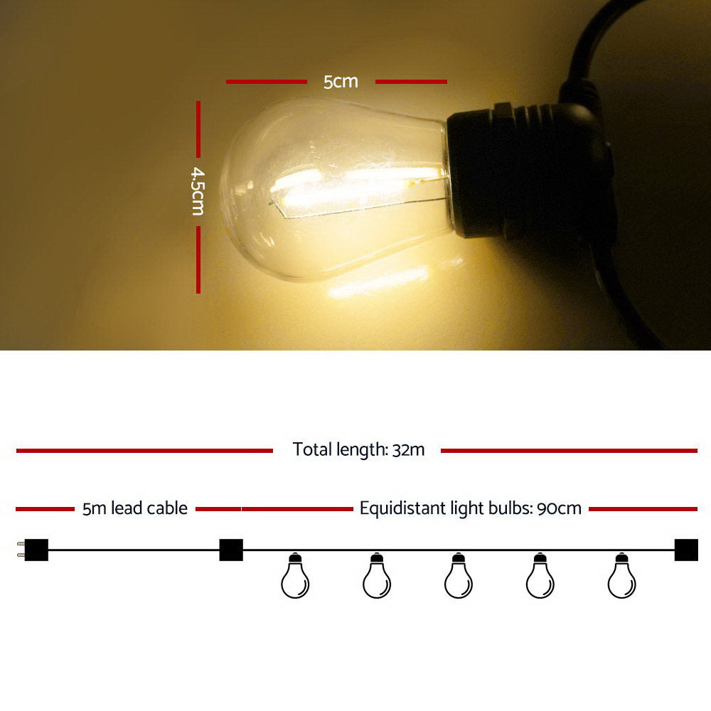 32M Led Festoon Lights Christmas Wedding Decor