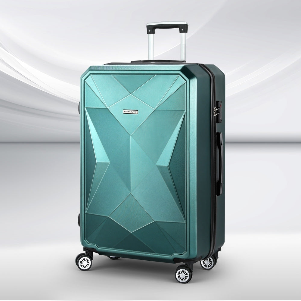 28-inch Luggage Set with TSA Lock�ABS Hard Shell Travel Suitcase Organiser Luggage Case Atrovirens