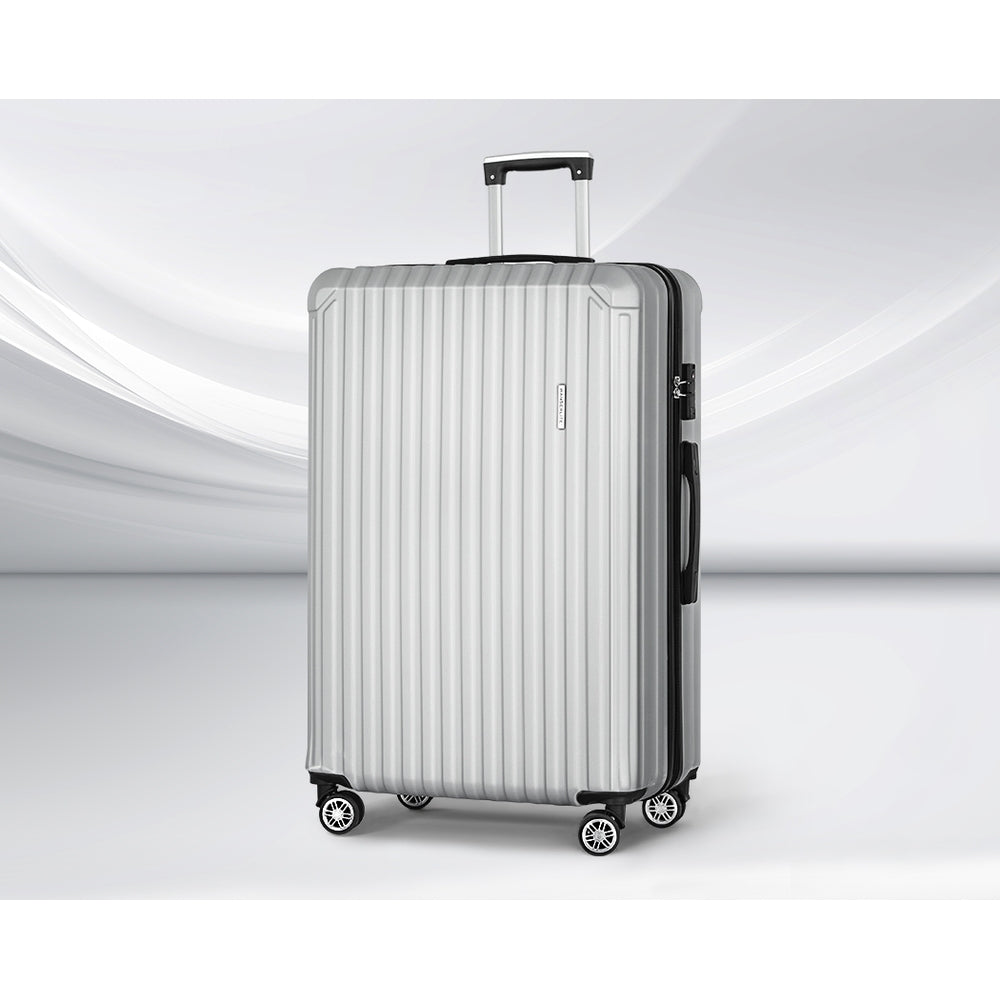 28-inch TSA Lock Hard Shell Luggage Set - Light Grey