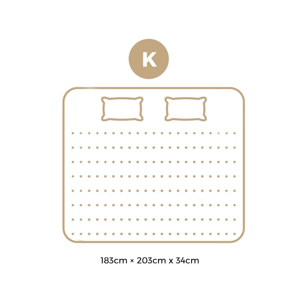 H&L Presents Mattress Cool Gel Bed Medium Firm Mattress Pocket Spring 34cm Thickness