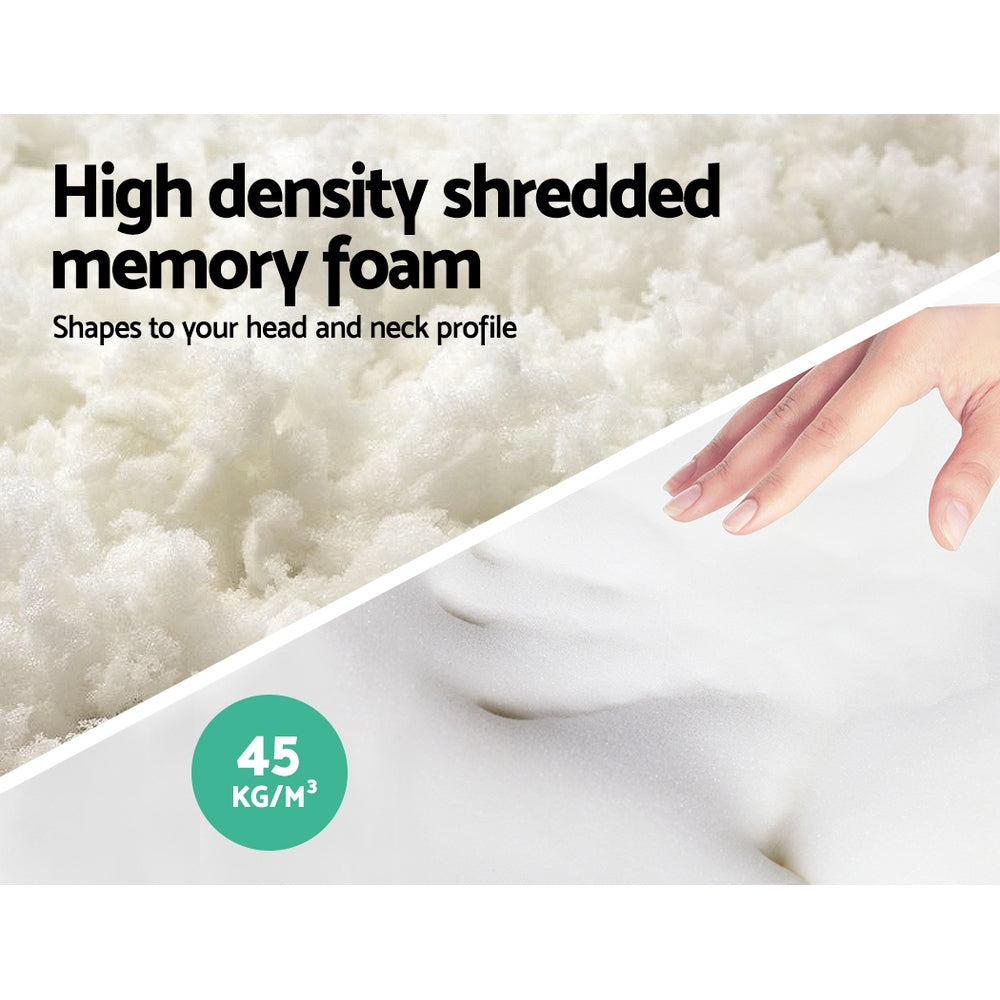 Memory Foam Pillow 19Cm Thick Twin Pack