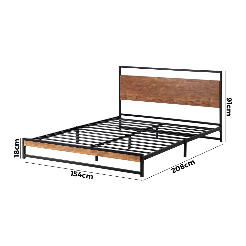 Metal Bed Frame Beds Base Platform Wood