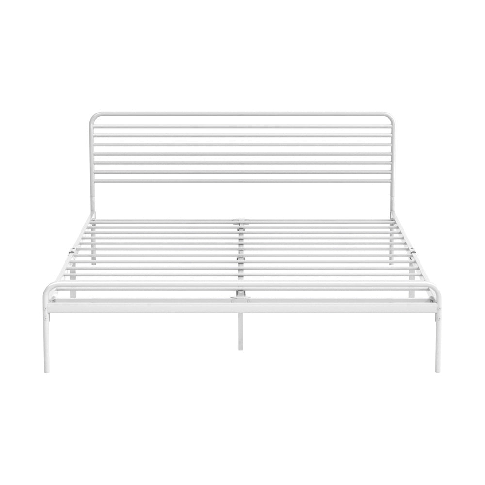 Metal Bed Frame Size Platform White