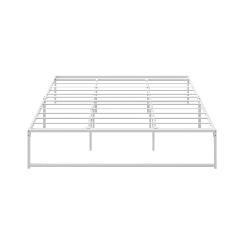 Metal Bed Frame KIng Size Beds Base Platform White