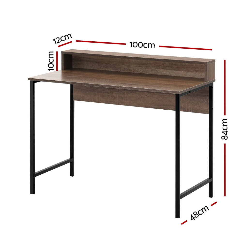 Computer Desk Shelf Oak 100Cm