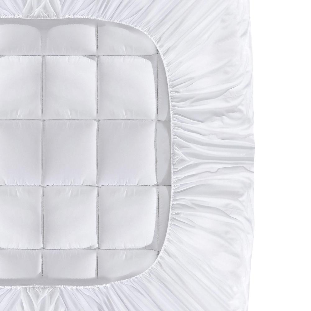 Simple Deals Pillowtop Mattress Topper Bamboo Fibre Protector Mat Cover 1000GSM Single