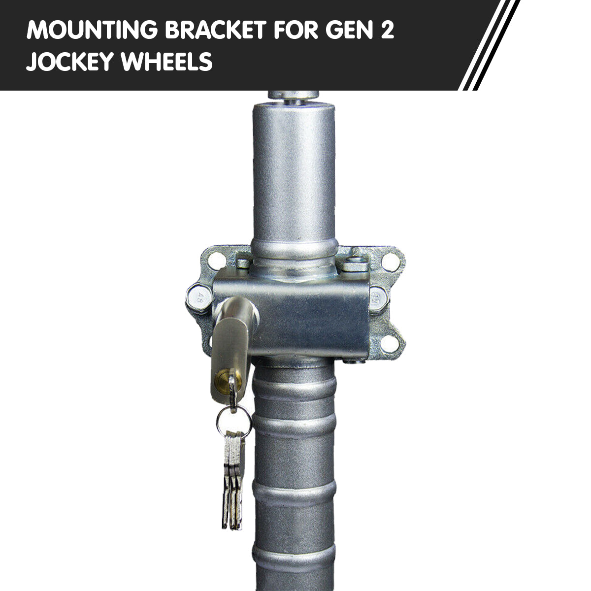 Mounting bracket and lock for gen2 jockey wheel