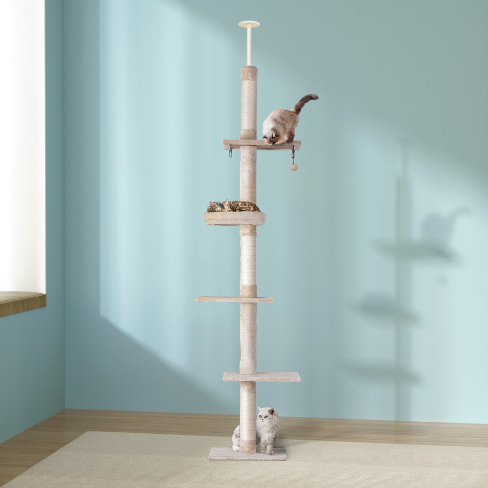 290cm Cat Tree Tower - Floor to Ceiling Scratching Post