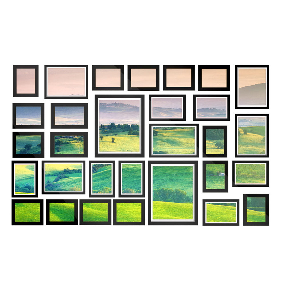 Photo Frames Art Holder 30Pcs 8X10" 5X7" 4X6" 3.5X5" Black