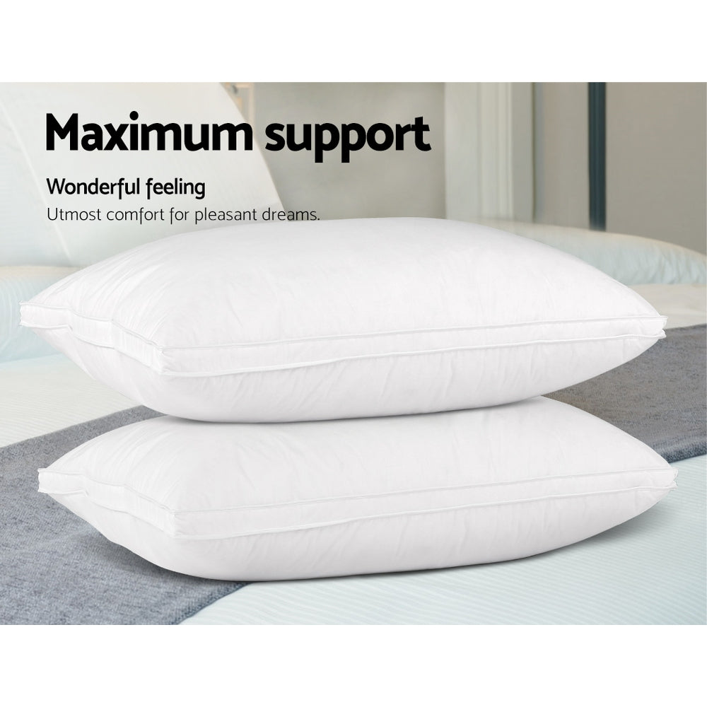 Goose Feather Down Pillow Luxury Twin Pack