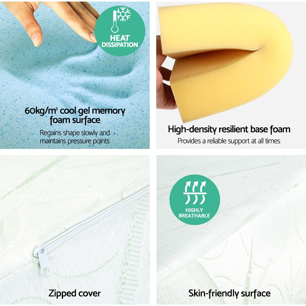 Wedge Pillow Bamboo Cover Twin Pack