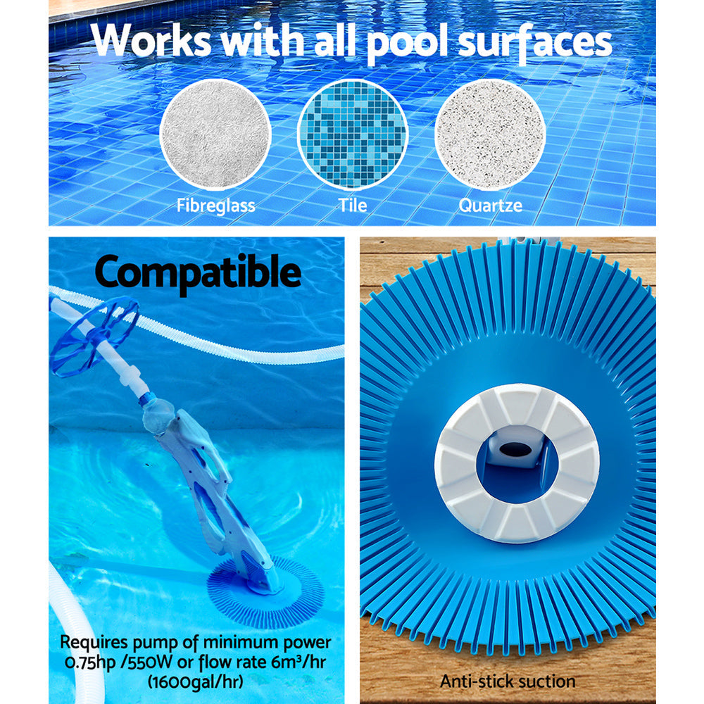Swimming Pool Cleaner Automatic Vacuum Suction 10M Hose