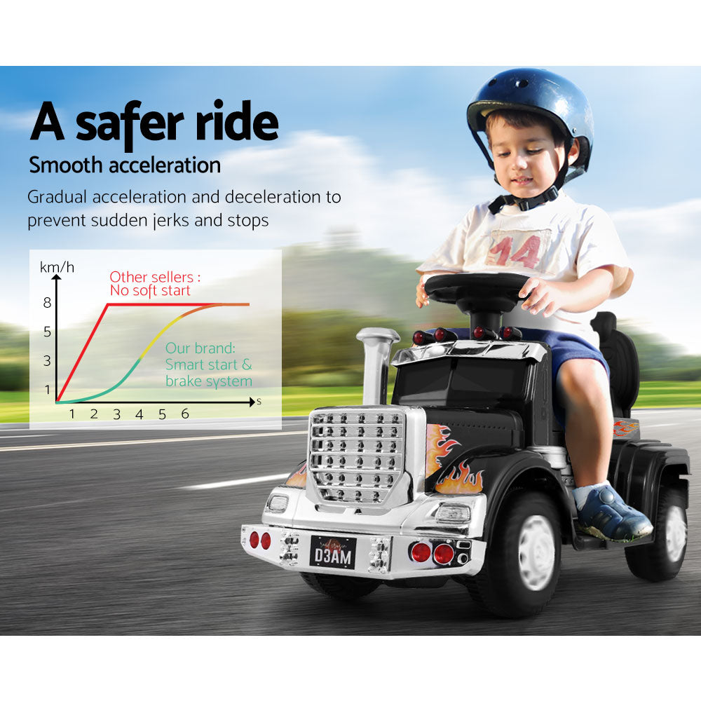 Rigo Kids Electric Ride On Car Truck Motorcycle Motorbike Toy Cars Black
