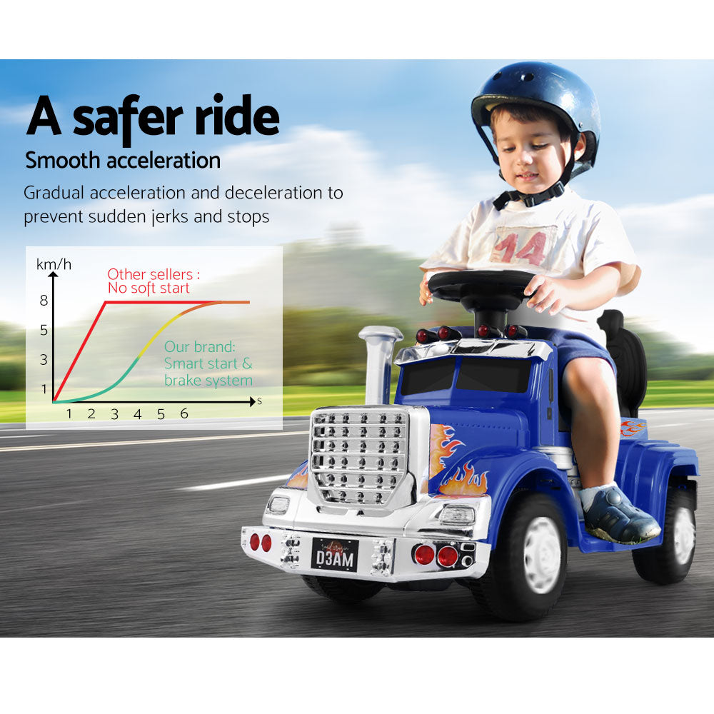 Rigo Kids Electric Ride On Car Truck Motorcycle Motorbike Toy Cars Blue