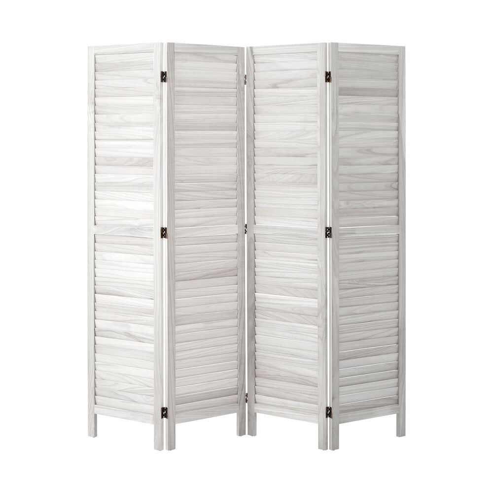 4 Panel Room Divider Timber Wooden Natural