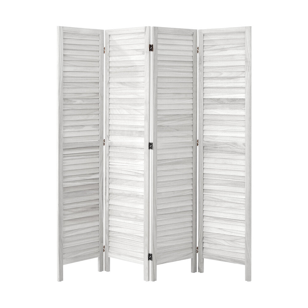 4 Panel Room Divider Timber Wooden Natural