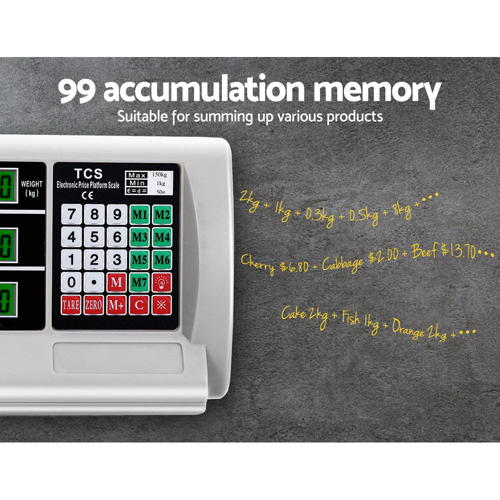 Platform Scales Digital 150Kg Electronic Scale Counting Lcd