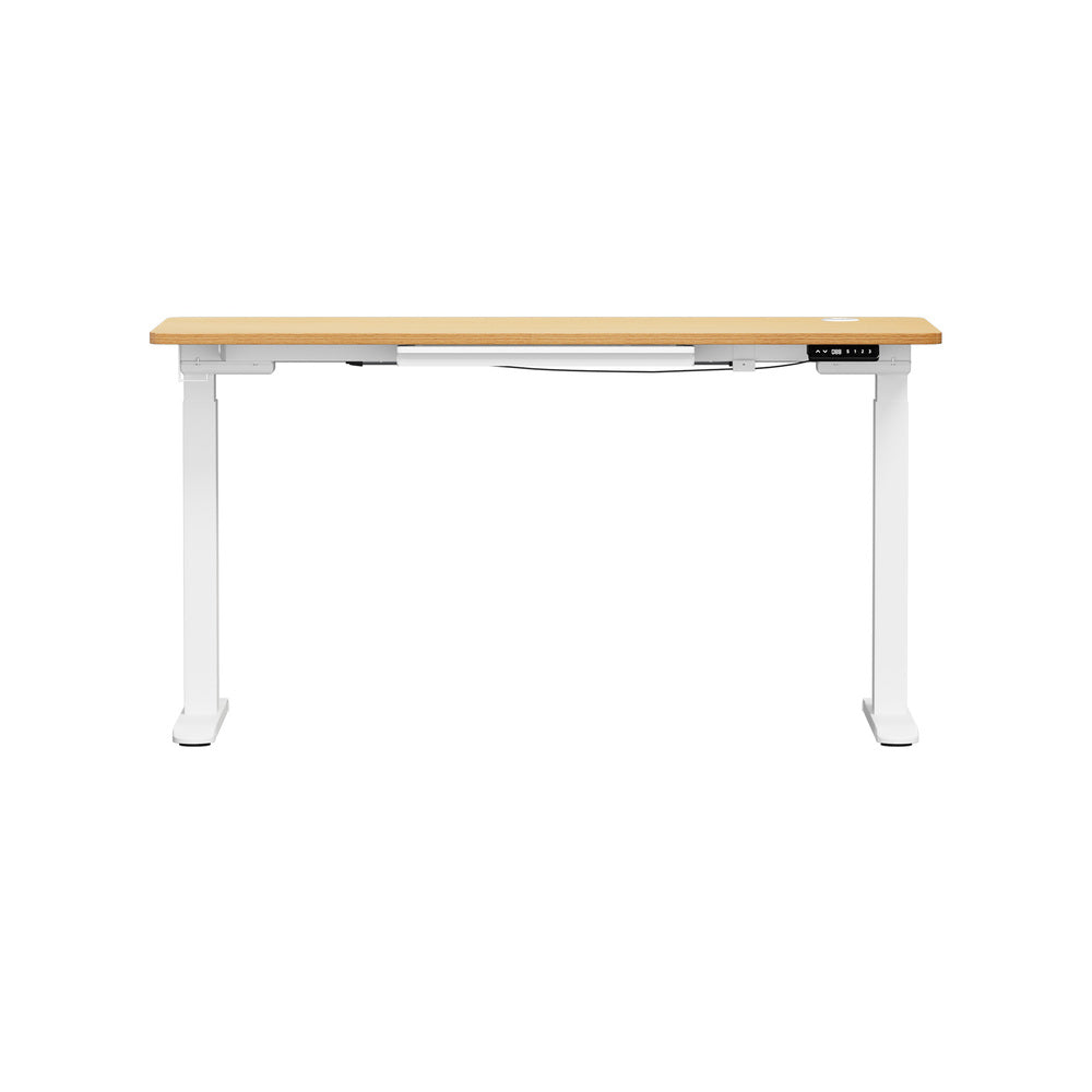 150cm Electric Standing Desk with Drawer Adjustable Black & White Oak