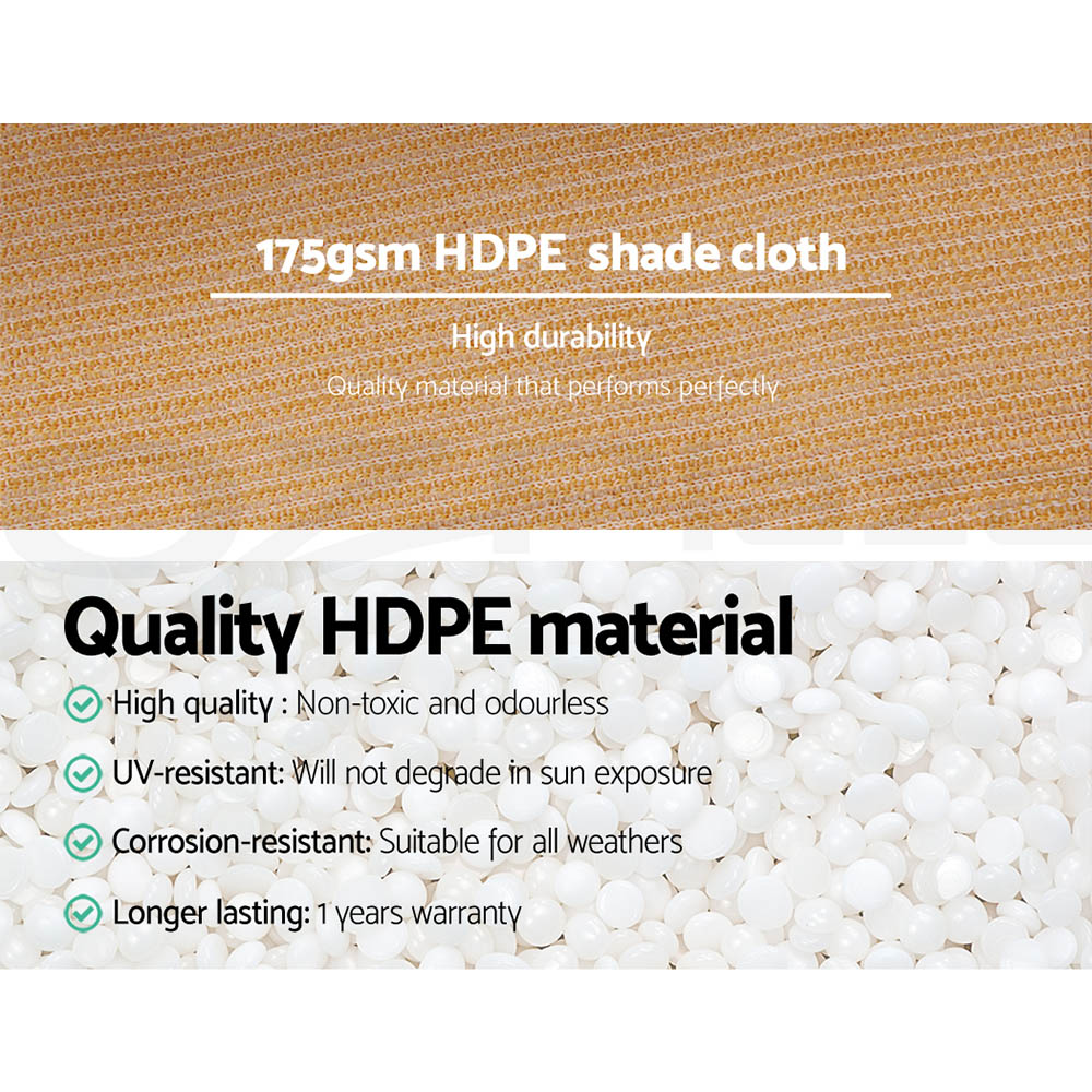 70% Shade Cloth 1.83X20M Shadecloth Sail Heavy Duty Beige