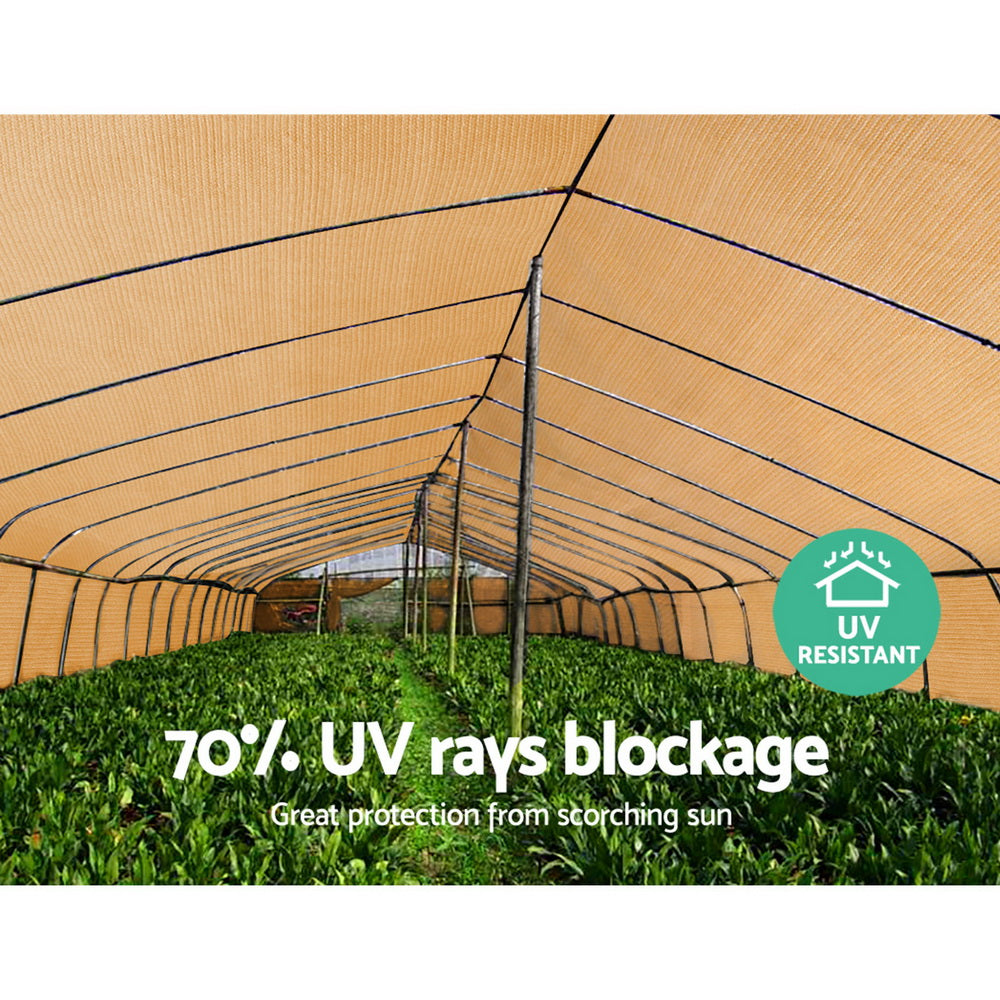 70% Shade Cloth 1.83X20M Shadecloth Sail Heavy Duty Beige